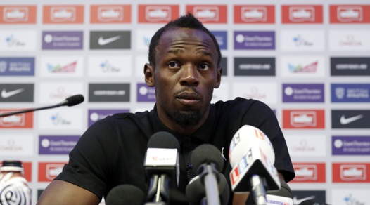 Atletica, Bolt in coferenza stampa alla vigilia della Diamond League: le immagini