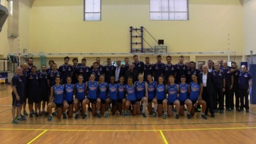 Volley: Il presidente del Coni Malagò in visita alla nazionale
