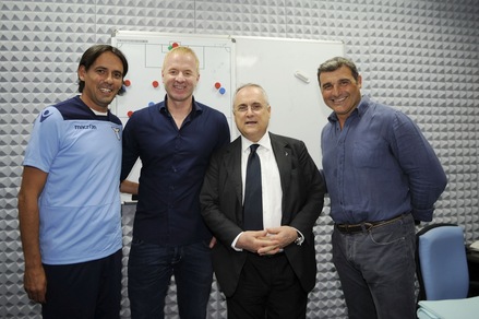 Lazio, a Formello al completo: c'è anche Lotito per l'allenamento