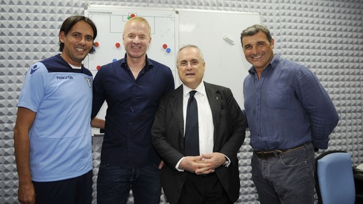 Lazio, a Formello al completo: c'è anche Lotito per l'allenamento