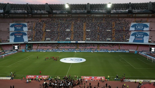 Napoli, che festa al San Paolo per i 90 anni azzurri!