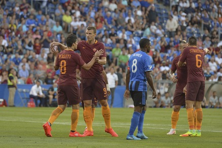Roma-Montreal Impact 2-0: Dzeko segna, Alisson para