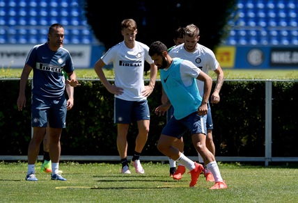 Inter: dopo il ko a Oslo, Mancini si consola con Candreva