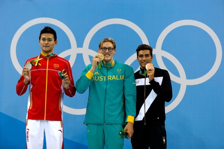 Olimpiadi, nuoto: l'Italia sorride, Detti bronzo nei 400 sl