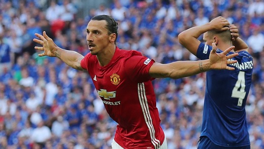 Community Shield, Leicester-Manchester United 1-2: Ibrahimovic gol, Ranieri ko