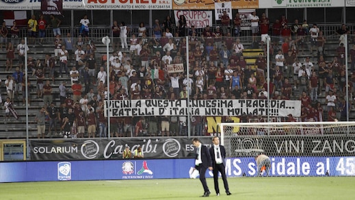 Spezia-Salernitana, un minuto di silenzio per le vittime del terremoto