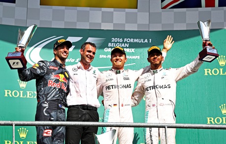 F1, Gp Belgio: Rosberg domina, deludono le Ferrari