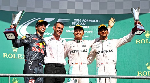 F1, Gp Belgio: Rosberg domina, deludono le Ferrari
