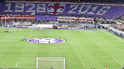 Fiorentina-Chievo: coreografia al Franchi per i 90 anni dei viola
