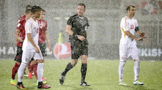 Qualificazioni Russia 2018, Albania-Macedonia interrotta per maltempo al 75'