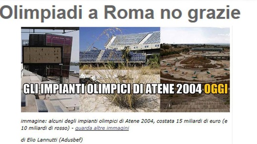 Olimpiadi, blog Grillo: «No grazie»