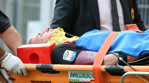 Botta alla testa per Antonelli: finisce in ospedale