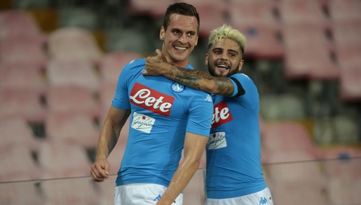 Serie A, Napoli-Bologna 3-1. Apre Callejon, poi è Milik show