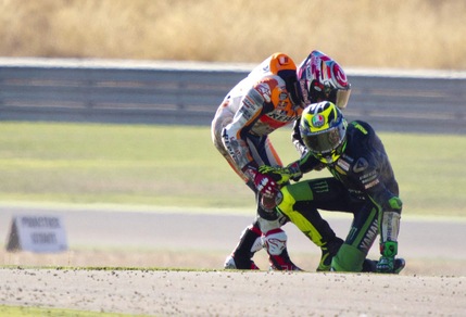MotoGp Aragon: Marquez guida le ultime libere, nono Rossi