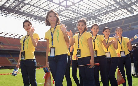 Inter, le reginette di Miss Cina a San Siro e non solo...