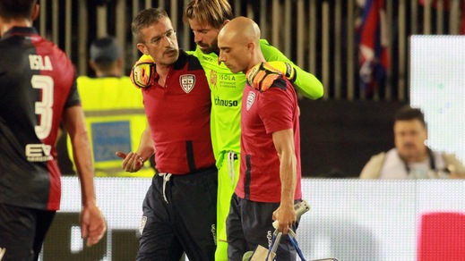 Serie A Cagliari, Storari operato: in dubbio per la Lazio