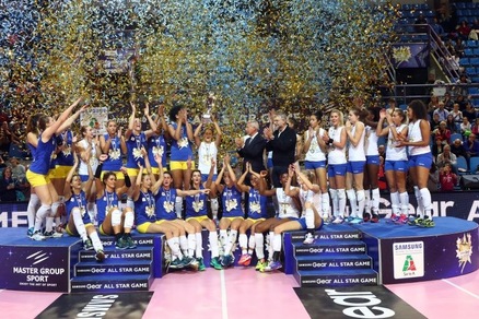Volley: A1 Femminile, la sfida fra le stelle la vince la squadra blu