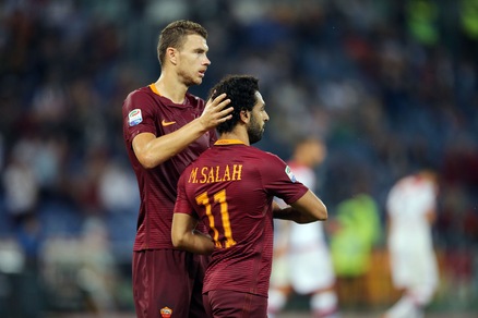 Roma, Dzeko-Salah primi al gioco delle coppie