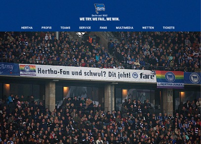 Striscione omofobo, l'Hertha si ribella