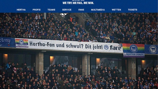 Striscione omofobo, l'Hertha si ribella