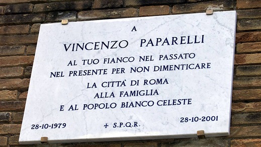 La Lazio ricorda Paparelli: «#nontidimentichiamo»