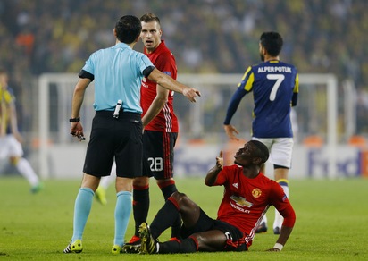 Europa League Manchester United, Pogba ko: infortunio muscolare contro il Fenerbahce