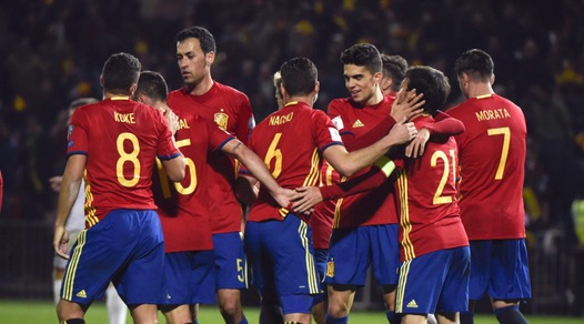 Qualificazioni Mondiali 2018: la Spagna risponde all'Italia, Macedonia ko. L'Albania perde in 9 uomini