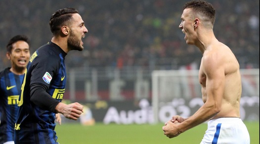 Milan-Inter 2-2: Perisic beffa Montella al 92'