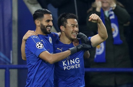 Champions League, Okazaki-Mahrez: il Leicester batte il Brugge 2-1