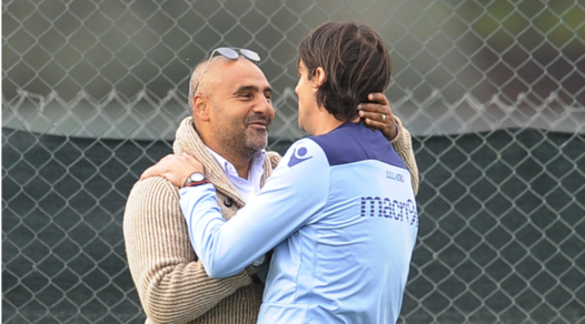 Lazio, a Formello c'è Liverani: che abbraccio con Inzaghi!