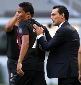 Montella: «Bacca? Bello che abbia riconosciuto l'errore: dobbiamo migliorare sotto porta»
