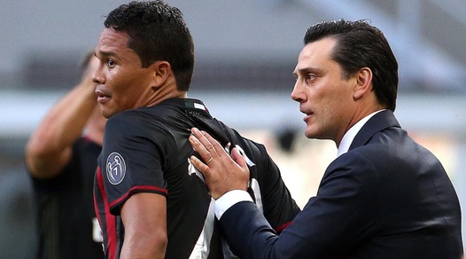 Montella: «Bacca? Bello che abbia riconosciuto l'errore: dobbiamo migliorare sotto porta»