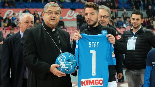 Napoli-Sassuolo, c'è il cardinale Sepe al San Paolo