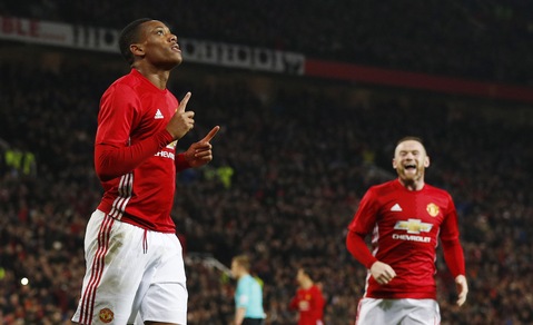 Coppa di Lega: Manchester United-West Ham 4-1, Martial decisivo