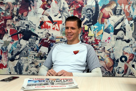 Szczesny, le foto dell'incontro a Trigoria con il Corriere dello Sport-Stadio