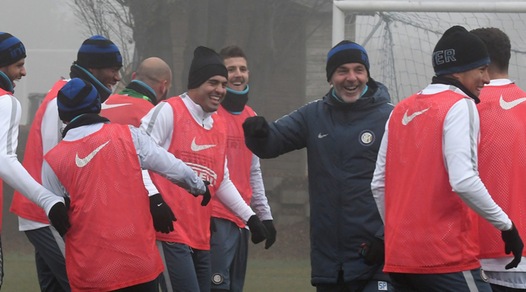 Inter, nebbia e risate per l'allenamento ad Appiano Gentile