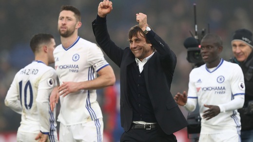 Chelsea, Conte nella storia: col Crystal Palace 11ª vittoria consecutiva