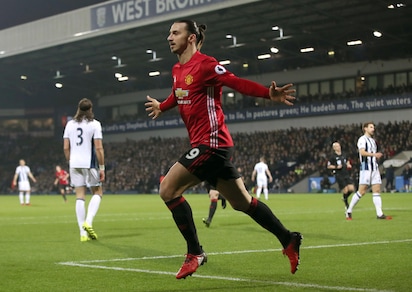 West Bromwich-Manchester United 0-2, le immagini della doppietta di Ibra