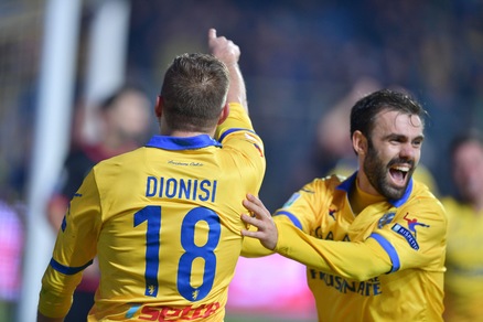 Il Frosinone passa in extremis: decide la doppietta di Dionisi