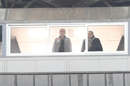 Coppa Italia, Sarri squalificato guarda la gara dal box