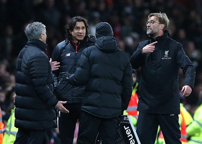Klopp-Mourinho, scintille a bordocampo