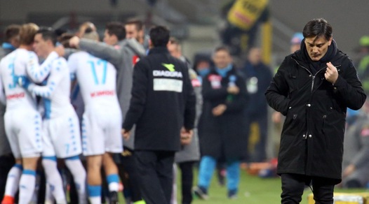 Serie A Milan, Montella: «Noi alla pari col Napoli. Sconfitta immeritata»