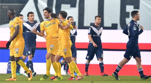 Serie B, Frosinone-Brescia 1-0: basta la rete di Ariaudo. Agganciato il Verona