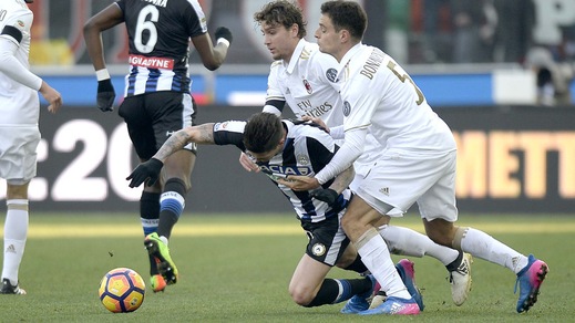 Serie A, Udinese-Milan 2-1, il tabellino