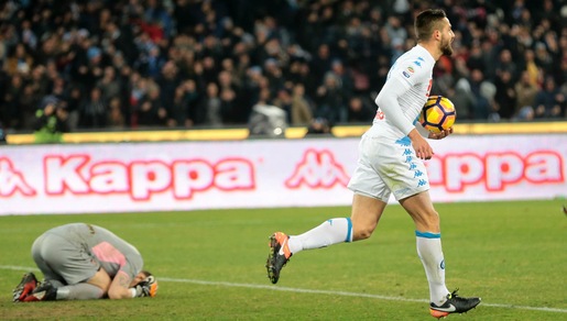 Napoli-Palermo 1-1: Posavec, che papera!
