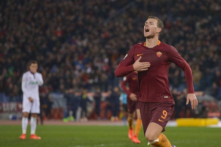 Serie A, Roma-Fiorentina 4-0: doppio Dzeko e gol di Fazio e Nainggolan
