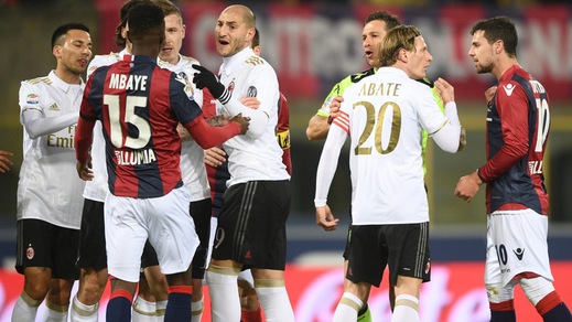Serie A Bologna-Milan 0-1, il tabellino