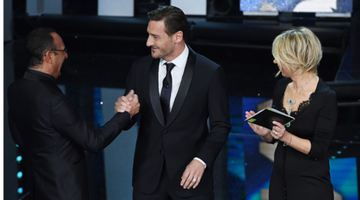 Totti conquista Sanremo: «Futuro? Farò una cosa che mi piace»