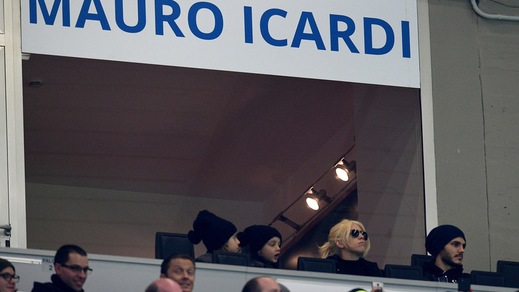 Icardi squalificato, tifa l'Inter con Wanda Nara in tribuna