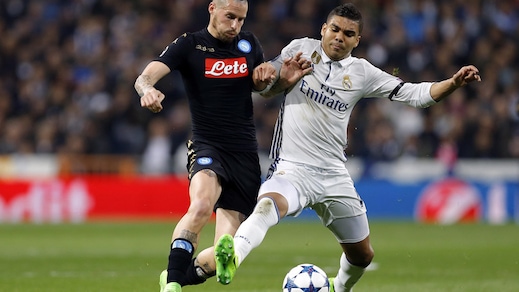 Champions League Real Madrid-Napoli 3-1, il tabellino